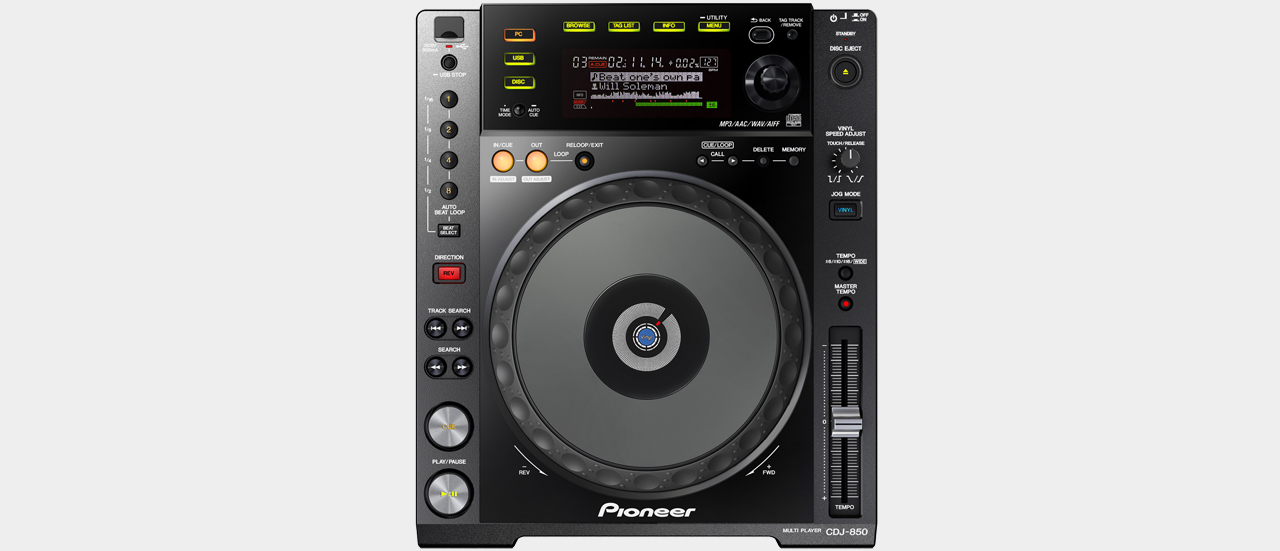 Pioneer DJ CDJ-850-K Digital Multi Player, Black