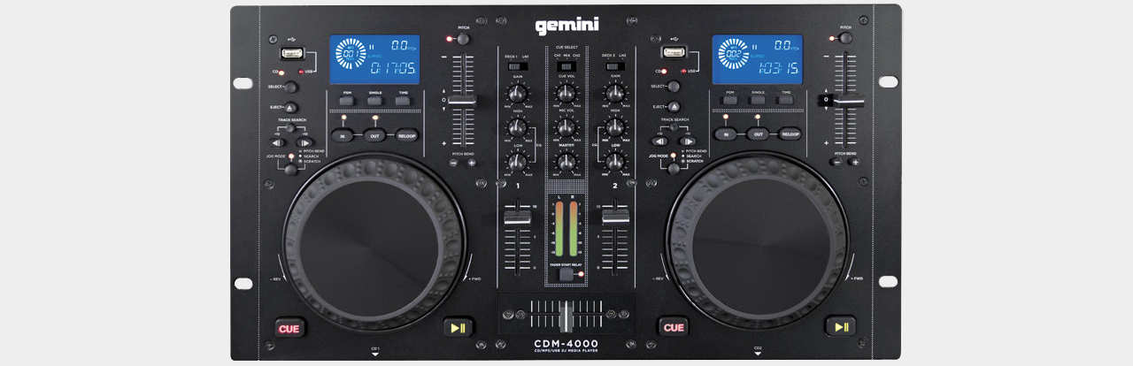 Gemini CDM-4000 Dual-CDDMP3-Console, USB favorable buying at our shop