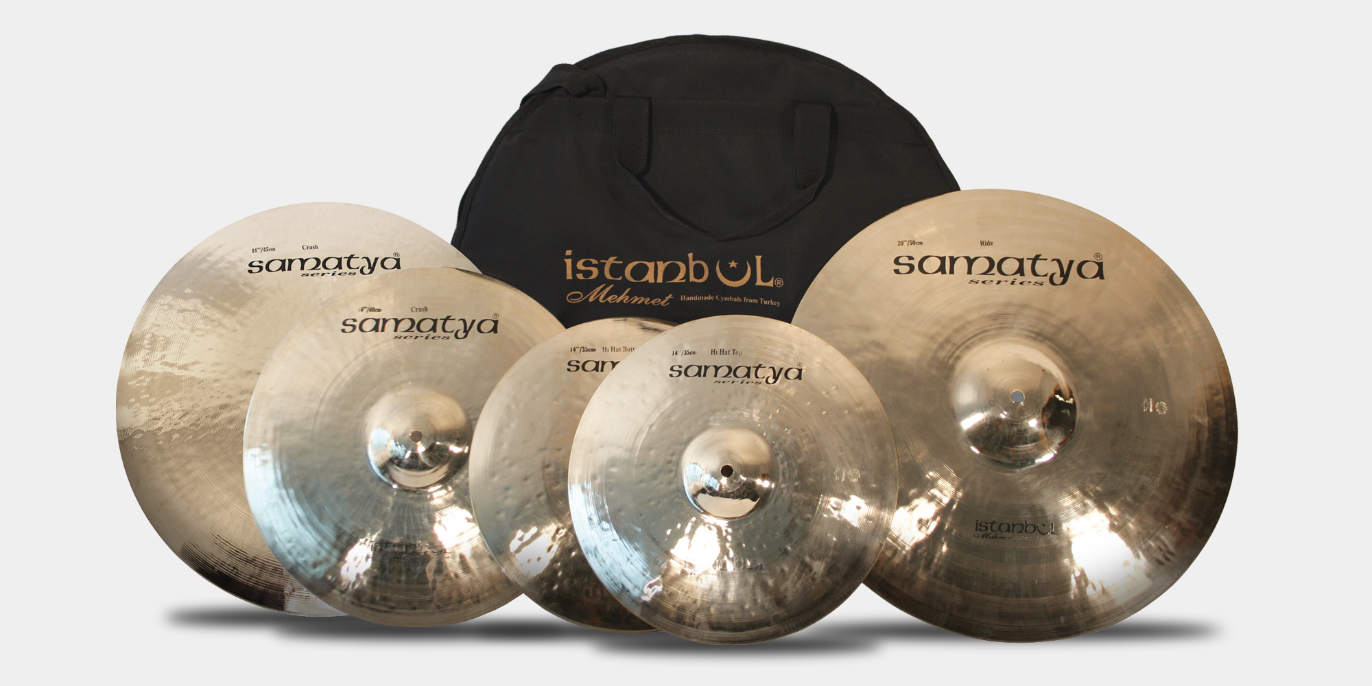 Istanbul Mehmet Cymbals Samatya Cymbal Set "XL", 20"R, 16"Cr,  14"HH+18"Cr+Bag | MUSIC STORE professional