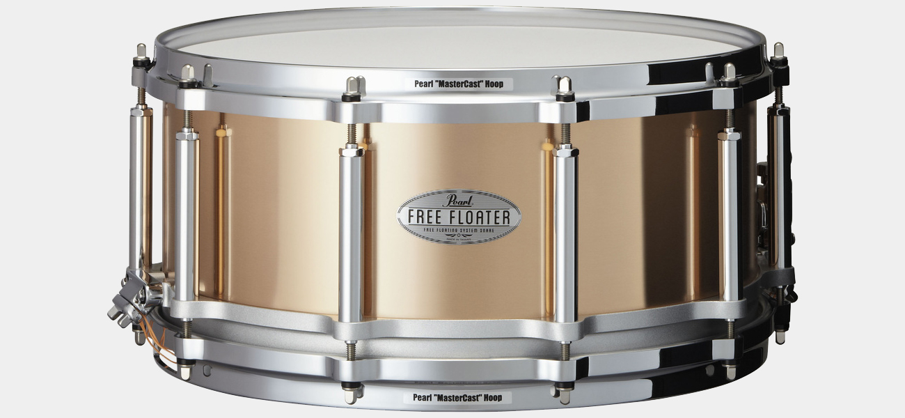 Pearl Free Floating Snare 14"x6.5", FTPB-1465, Phosphor Bronze | MUSIC  STORE professional